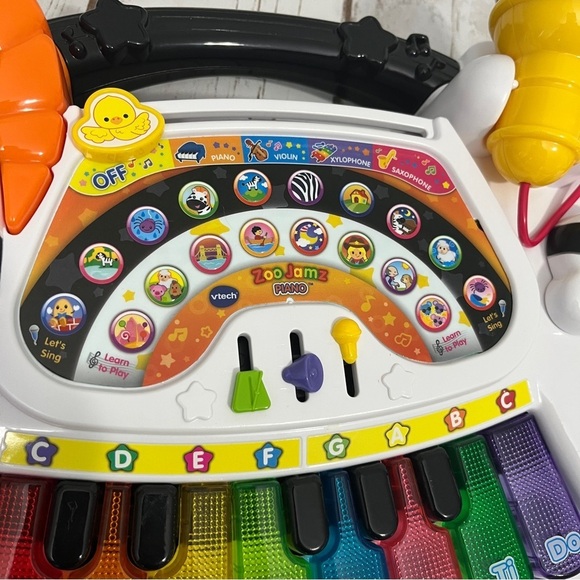 VTech Zoo Jamz Zebra Piano Musical Toy music microphone toddler baby toy - Picture 8 of 13